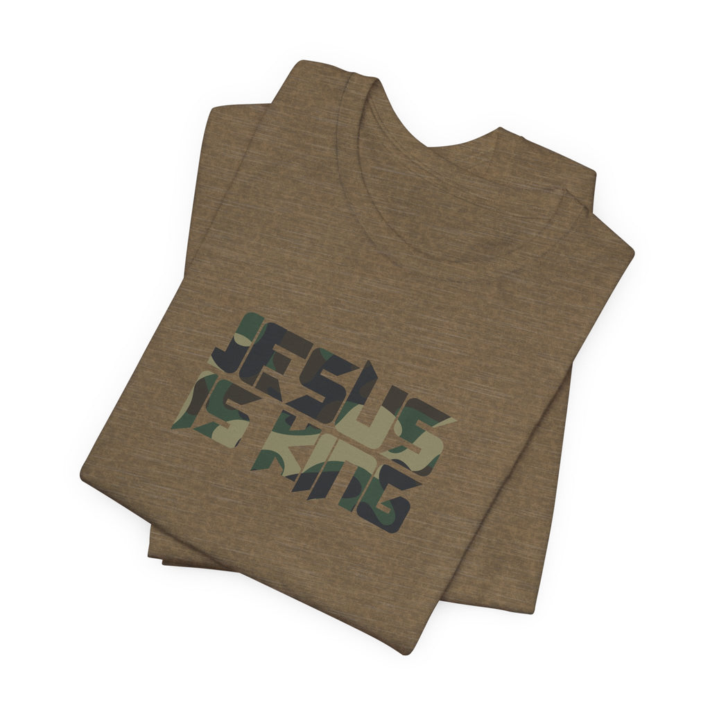 Camo Jesus is King — Revelation 19:16 Tee