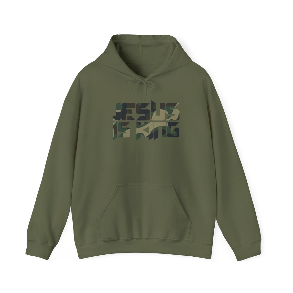 Camo Jesus is King — Revelation 19:16 Hoodie