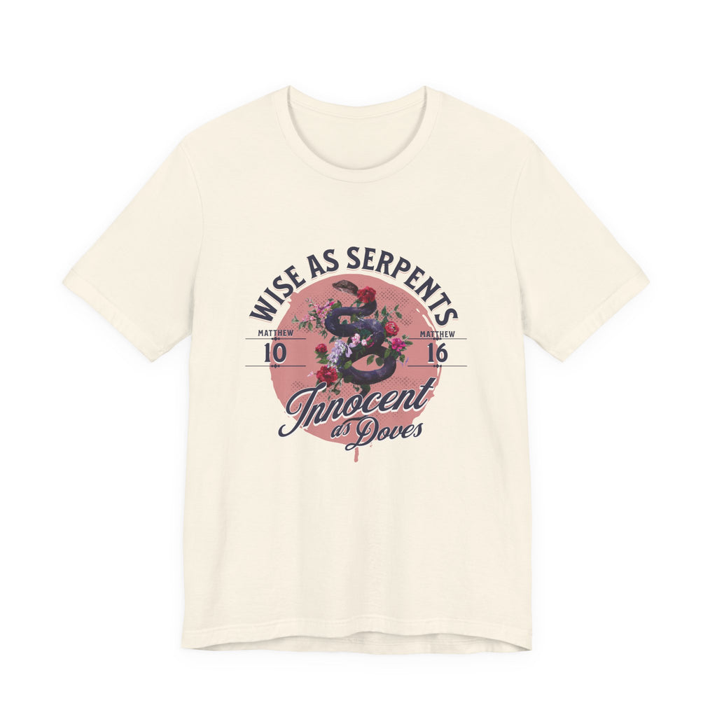 Wise As Serpents Rose Snake — Matthew 10:16 Tee