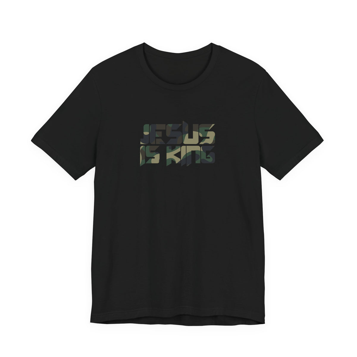 Camo Jesus is King — Revelation 19:16 Tee