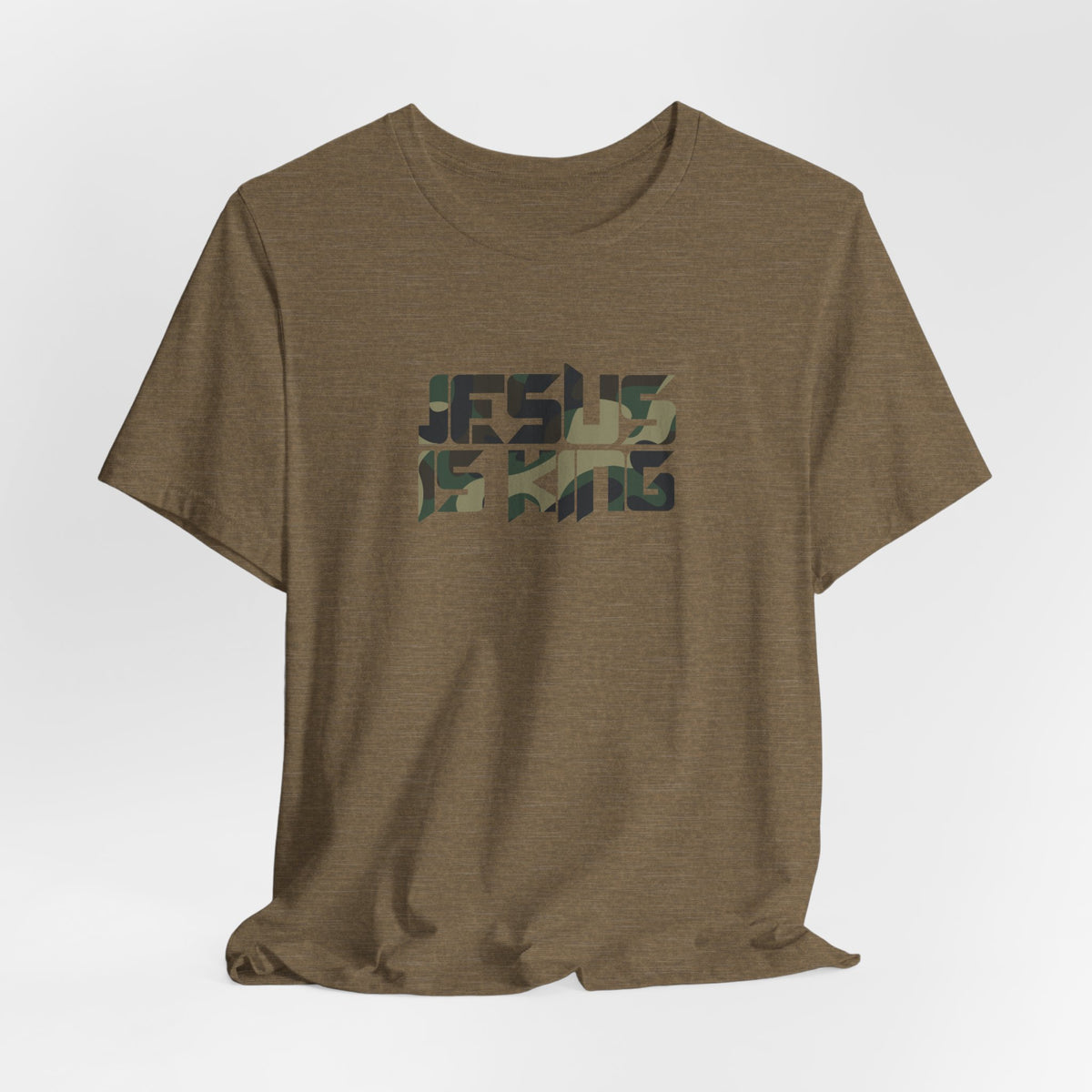 Camo Jesus is King — Revelation 19:16 Tee