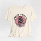 Wise As Serpents Rose Snake — Matthew 10:16 Tee