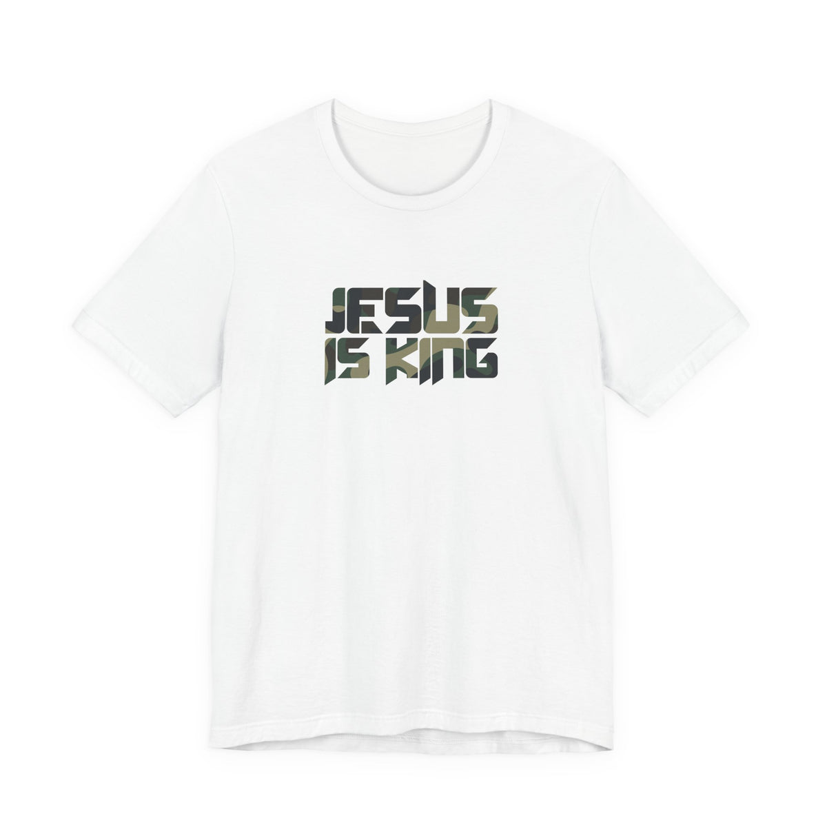Camo Jesus is King — Revelation 19:16 Tee