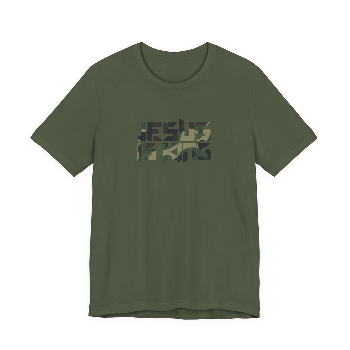 Camo Jesus is King — Revelation 19:16 Tee