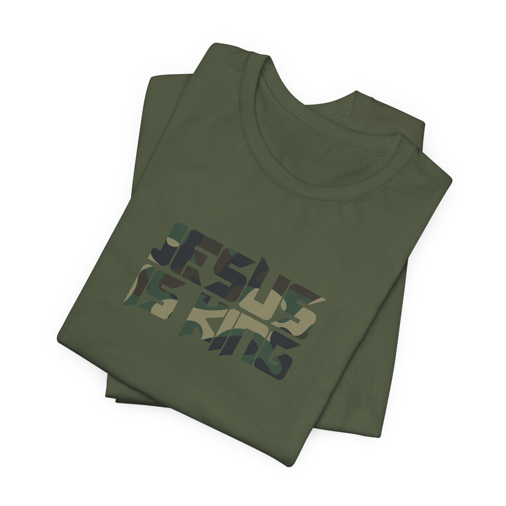 Camo Jesus is King — Revelation 19:16 Tee