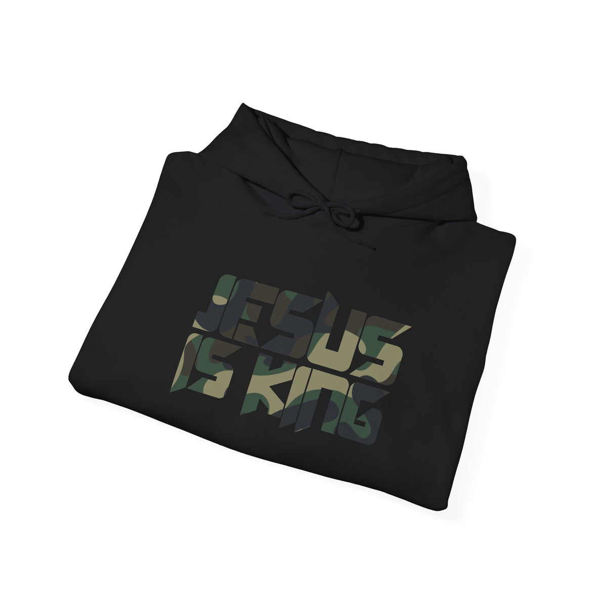 Camo Jesus is King — Revelation 19:16 Hoodie