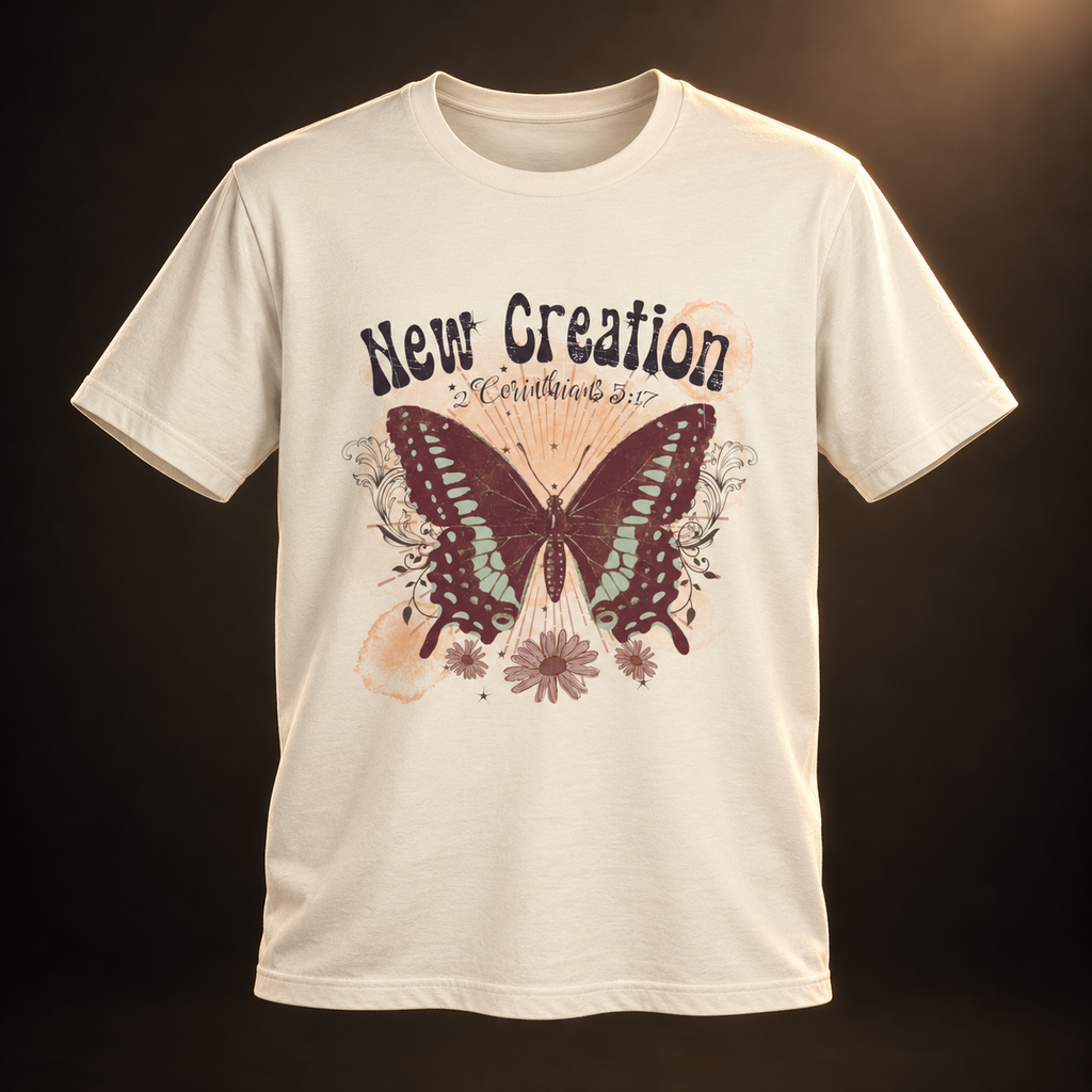 Butterfly — 2 Corinthians 5:17 Tee