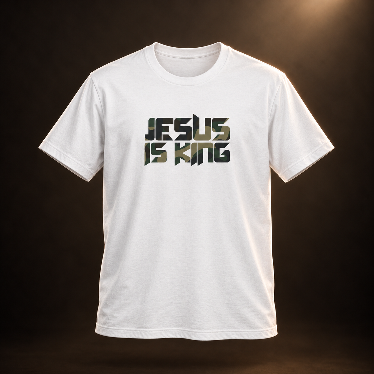Camo Jesus is King — Revelation 19:16 Tee