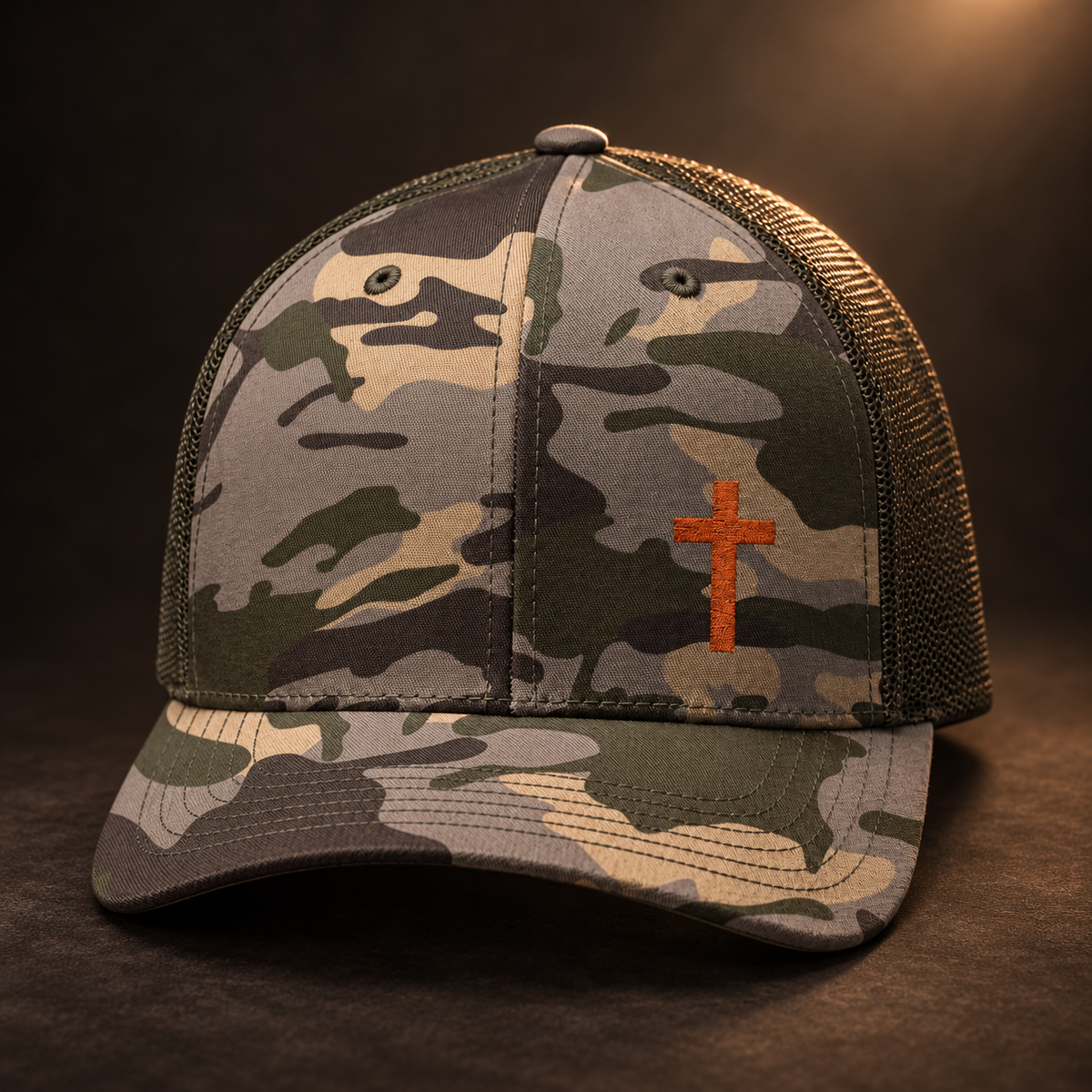 Camouflage Cross — Galatians 6:14 Cap