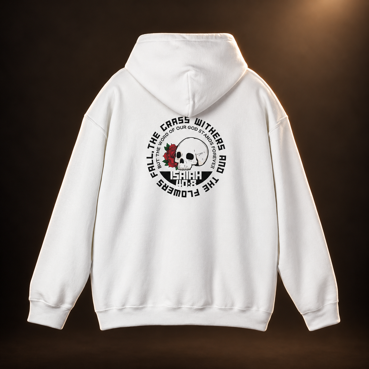 Rose Skull — Isaiah 40:8 Hoodie