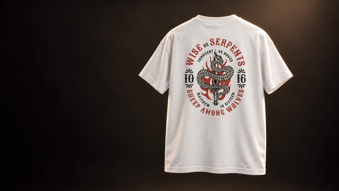 Studio styling of Serpents & Doves, showing its back artwork.
